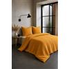 Home Linge Passion Parure copripiumino 2 pezzi in 100% garza di cotone, 140 x 200 cm, zafferano
