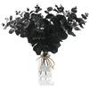 Hananona 6 steli di eucalipto artificiale, rami di eucalipto da 35,6 cm, bouquet per composizioni floreali fai da te, fiori di seta per la casa, Halloween, decorazione della fattoria (nero, 6)