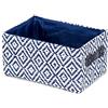 Compactor ENZO Cestino S, 23.5x16x12 cm, Blu, Carta Intrecciata, Manico in Finta Pelle
