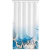 Bovlleetd Bianco Blu Ombre Tenda da Doccia Astratto Oceano Onda Tenda da Doccia per Arredamento Moderno Bagno 36x72 Impermeabile Tessuto di Poliestere Set 12 Ganci di Plastica Lavabile