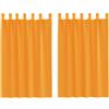 vidaXL Tende in Voile con Passanti 2 pz Arancio 140x175 cm, Tenda a Rete, Tenda Trasparente, Voile per Finestra, Trattamento Finestra