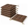 LEONARDO HOME - set 6 cuscini sedia da cucina double face, cuscino 4 punti con lacci imbottito - cuscini coprisedia da cucina - 100% Made in Italy