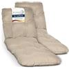 Beautissu 2x Cuscino per Sdraio da Esterno 190x60x8 cm - Cuscino per Lettini Prendisole Beige Mobili da Giardino ideale in Spiaggia Giardino Balcone - Flair RL