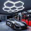 DIKHEE Lampada da Garage a LED a nido d'ape 7-esagonale, 240 W 6500 K Lampada da soffitto a LED deformabile Dly Hexagon Garage Luce per officina, magazzino, seminterrato, palestra
