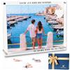 kunyutech Puzzle Personalizzato con Foto in Acrilico Effetto Vetro Rotto, Cornice con Testo Personalizzato, Regalo per Coppia, Fidanzato, Amica, Mamma e Papà per Anniversario, San Valentino, Compleanno