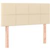 vidaXL Testiera Crema 80x5x78/88 cm in Tessuto
