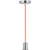 V-TAC -, serie Portalampada cromato vt-7338) lampada a sospensione cromo + Cavo, Ø36 x 60 mm arancione
