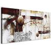 murando Quadro Astratto 200x80 cm 5 pezzi Stampa su tela XXL Quadri Moderni Soggiorno - Grafica Decorazione da parete bianco Grigio rosso a-A-0352-b-m
