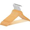 RSR Hangers Variante - Gruccia in Legno, 38 cm, Colore: Bianco/Nero Naturale