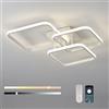 SXHZLY Plafoniera LED Soffitto Moderna, Dimmerabile 50W 5000LM Lampada da Soffitto, Quadrata Bianco Plafoniera lampadario per Camera da Letto Soggiorno Cucina Studio Ufficio