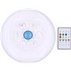 YWBL-WH Altoparlante LED Musica Plafoniera Telecomando Lampada da Soffitto Intelligente per Camera da Letto Soggiorno Sala Studio Ufficio, RGBW E27 50 W, Scena applicabile: Casa