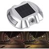 Zerodis Luce Stradale per Vialetto Impermeabile per Esterni a LED a Energia Solare in Fusione di Alluminio, Rossa, Lampada a 6 LED (lampo bianco)