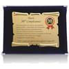 ATS Incisione Targhe & Timbri Targa Compleanno con Pergamena - Targa Celebrativa in Cofanetto Velluto - Idea Regalo Elegante per Compleanno e Ricorrenze - Targa Ricordo (Blu, 30 Anni)