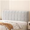 TLMQYXZE Copri Testiera Letto Matrimoniale/Singolo/Una Piazza E Mezza Imbottito Tessuto,Elastica Copertura Fodera Velluto Protezione per Testiera Letto Ferro Battuto/Legno/Pelle(Light Grey,140x70cm)