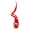 MurArt Corno Portafortuna in Vetro di Murano 28 cm Fatto a Mano Lavorazione Made in Italy soprammobile idea regalo