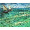 Liziciti - Kit per pittura a mosaico 5D con diamantini per adulti, punto croce completo, capolavori di Van Gogh con strass, ricamo, 30 x 40 cm (barche da pesca in mare)