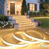 SUCIKORIO 10 Metri Striscia LED Neon Senza Trasformatore, Silicone 220V Strisce Led Esterno Impermeabile IP65 Flessibile Luci Leds Camera da Letto Bianco Caldo 3000K Tagliabile 120 LED/m LEDs Strip