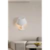TEKHOME Applique da Parete in Gesso Bianca E14, Lampada da Muro Verniciabile Stile Classico per Interni, IP20 - GS-E84