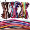 NVGFTG 60pz Cordino Corde Pelle per Collane Bracialetti, 3 mm × 1 m Colorato Cordino Cuoio, Cordoncino in Pelle Scamosciata Corda Di Cuoio, 60 Colori