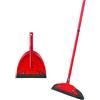 Vileda 158735 Super Feger Classic Scopa con manico e scopa Super Classic Set Paletta Scopa Set Tre Parti, Acciaio, Rosso, 16 x 49 cm
