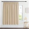 PONY DANCE Tende Oscuranti per Interni per Soggiorno Moderne Tenda Termica Camera da Letto Eleganti Decorazione della Stanza con Fettuccia 1 Pezzo 280x175 CM, Beige