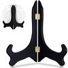 HaiFafafaing Supporti per piatti per display da 20 cm in legno nero piatto espositore per piatti decorativi per visualizzare mini cavalletto cornice supporti per immagini per libri piatto carta CD