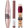 Maybelline New York Kit MakeUp Giorno Mascara Volumizzante Allungante The Colossal Arricchito con Collagene + Correttore Multi-Uso il Cancella Età 01 Light + Matita-Rossetto Labbra a Lunga Durata, Ink Crayon 20 Enjoy the View