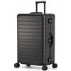 Travelhouse Oslo T6005 - Trolley da viaggio in alluminio, diverse misure e colori, Obsidian Schwarz, Großer Koffer