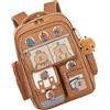 Walopola Zaino divertente Capibara, Zaino impermeabile con carte, badge, ciondolo per borsa, borsa da viaggio per le vacanze di compleanno