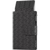 ProWallet Plus - Portacarte - 8 carte, banconote e monete - Portacarte con cerniera - RFID - Piccolo porta carte di credito - Portafoglio elegante (Woven Nero)