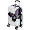 Monzana Trolley Butterfly Valigia a Guscio Rigido M Manico Telescopico Alluminio Ruote girevoli 360°