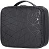 Jeesblsy Borsa per trucco da viaggio cosmetico Vanity Case professionale Beauty Organizer Box Storage per pennelli da trucco, con scomparto rimovibile per artisti, Nero