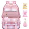KEBEIXUAN Zaino Scuola Primaria per Bambini per Ragazze, Personalizzato Zainetto Leggero per Ragazze con Ciondolo Kawaii per Bambini dai 6 ai 12 Anni
