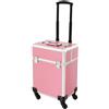 ChiicCluttr Valigetta per trucchi, trolley per trucchi, 3 in 1, con serratura a 360 gradi, organizzatore per trucco, artista, salone, viaggi, idea regalo, 34 x 24 x 47 cm