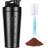 AOGOE Shaker per Proteine in Acciaio Inox Bottiglia, 900ML Shaker Steel con Miscelatore Sfera, Senza BPA con Scala, Shaker per Bevande Proteiche per Frullati Proteici, Dietetici e Fitness