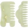 TOKIDNY Pettini Gua Sha in Pietra 2 Pezzi per Massaggio Viso e Cuoio Capelluto, Strumento Portatile per Stimolare Circolazione Sanguigna e Alleviare Tensioni