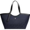 Tommy Hilfiger Im Latam Aw0aw18910 - Borsa da donna jacquard blu (Blue Mono), taglia unica