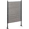 Recinzione Divisorio Da Giardino Modulabile Autoportante In Acciaio, 93x22x150 Cm, Marrone
