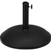 Base Per Ombrellone Da Giardino In Cemento Con Palo Di Ø35mm, Ø38mm, Ø48mm, Nero Ø49x37 cm