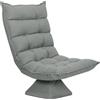 Poltrona Relax Girevole 360° Con Schienale Regolabile In 5 Posizioni In Tessuto Effetto Velluto, Grigio Chiaro