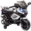 Moto Elettrica Per Bambini Da 6v Con Rotelle Rimovibili, Fari E Musiche, Età 18-36 Mesi, Bianco