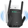 MEETOWN Ripetitore, ripetitore WLAN da 300 Mbps con Doppia Porta LAN, modalità WPS, AP, Compatibile con Tutti i Router WiFi Standard, dispositivi WiFi