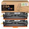 colorfly Toner 219A W2190A compatibile con toner 219A 219X 3302FDWG | con Chip, compatibile per HP 219A 219X per HP Color LaserJet Pro MFP 3302FDWG MFP 3302SDWG 3302FDNG per toner (2 nero)