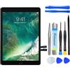 NB+ Schermo di ricambio per iPad di quinta generazione da 9,7 pollici, digitalizzatore touch screen 2017, adesivo preinstallato (modello: A1822 A1823), nero