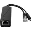 Mllepjdh - Splitter POE da 48 V a 5 V Micro USB tipo C DC5.5 x 2.1 mm DC3.5 x 1.35 mm Cavo adattatore di alimentazione interfaccia per telecamera IP Alimentazione over Ethernet Splitter Iniettore