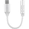Linsoul Kiwi Ears AD1 Adattatore DAC per Cuffie da Type-C a 3,5mm Femmina,Dongle USB C a Aux IEM con Chip KT02H20,Alta Risoluzione 32bit/384kHz,Standard CTIA per Phone/Laptop iOS/Windows (Argento)