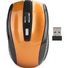 Wakects Mouse Wireless 2.4GHz Ottico con Ricevitore USB, 1600DPI, Silenzioso, Gaming, per Laptop PC, Arancione