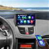 Hikity 5G WiFi 4+64G Android Autoradio per Peugeot 207 2006-2015, 9 Pollici IPS Touch Screen Stereo Auto con Wireless Carplay Android Auto Bluetooth5.0 FM/RDS GPS SWC AHD Retrocamera