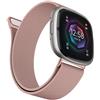 TOPsic Metallo Cinturino per Fitbit Versa 4/Versa 3, Bracciale di Ricambio in Metallo in Acciaio Inossidabile con Fibbia Magnetica Cinturino per Fitbit Sense 2, Sense 1, Versa4, Versa3