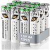Mspalocell batterie AA al litio ricaricabili 1,5 V 3500 mWh, batterie AA a ricarica rapida Tiger Print, autoscarica bassa con spia di ricarica, ciclo 1500+, 12 batterie con scatola batteria
